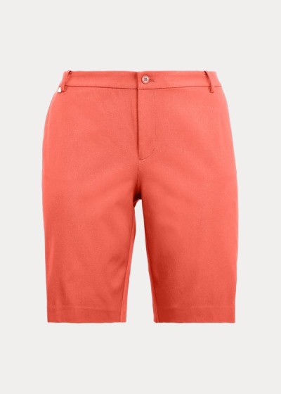 Pantalones Cortos Ralph Lauren Mujer Rojos - Bi-Stretch Twill - XAZKN4657